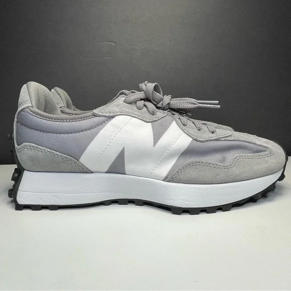 New Balance Gray and White Athletic Shoes - Picture 3 of 8